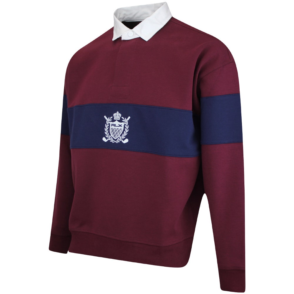 RLX Golf Jumper - Oversized Rugby Sweater - Rich Ruby FA25
