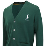 RLX Golf Jumper - RL Tour Pro Logo Cashmere Cardigan - Moss Agate SS26