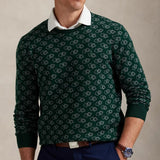 RLX Golf Pullover - CoolMax Merino Crew Neck - Green Multi FA25