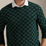 RLX Golf Pullover - CoolMax Merino Crew Neck - Green Multi FA25