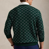 RLX Golf Pullover - CoolMax Merino Crew Neck - Green Multi FA25