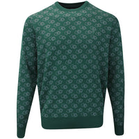 RLX Golf Pullover - CoolMax Merino Crew Neck - Green Multi FA25