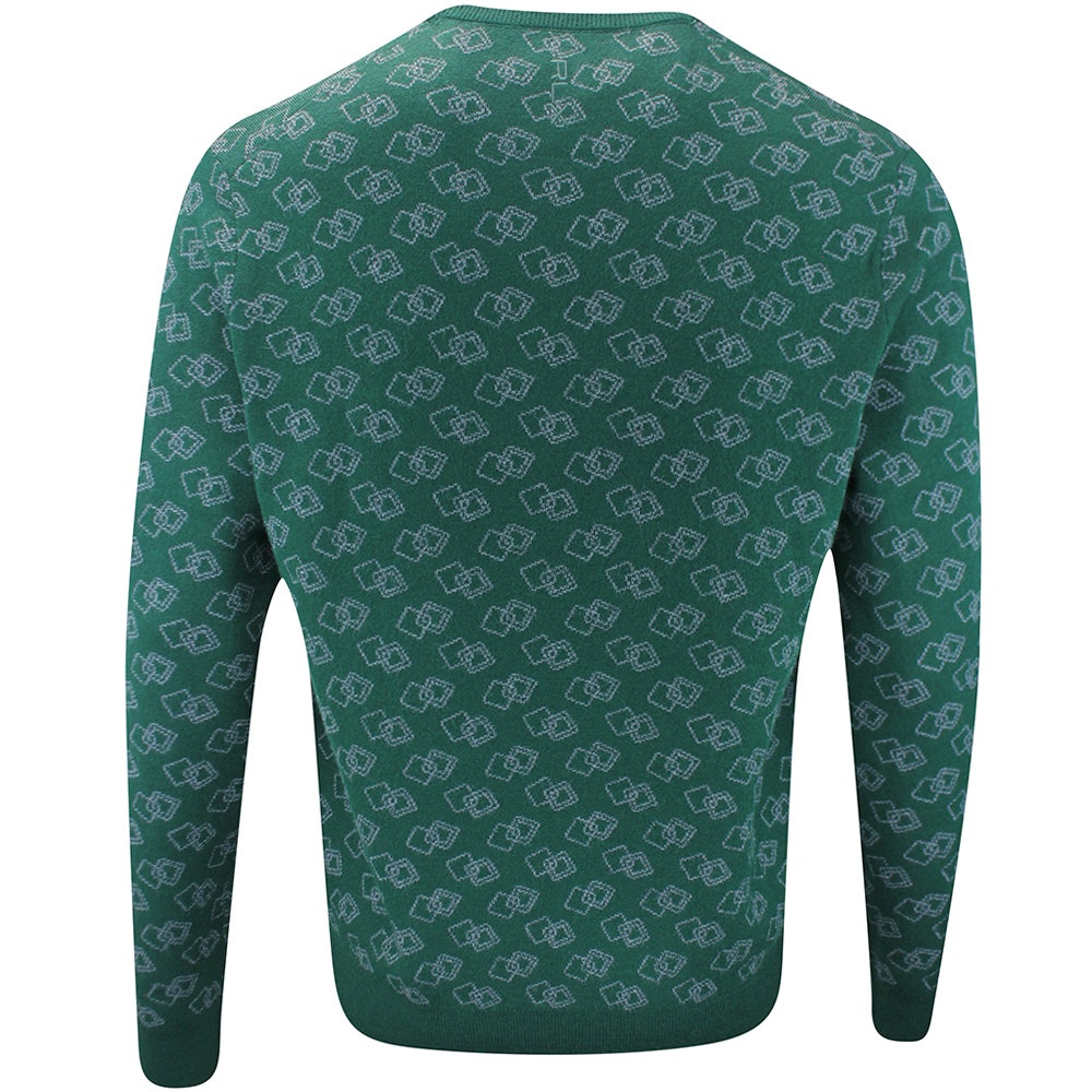 RLX Golf Pullover - CoolMax Merino Crew Neck - Green Multi FA25