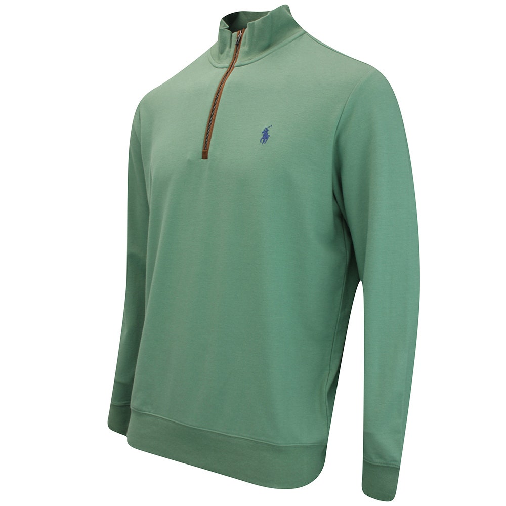 RLX Golf Pullover - Fine Guage Terry QZ - Fatigue FA25