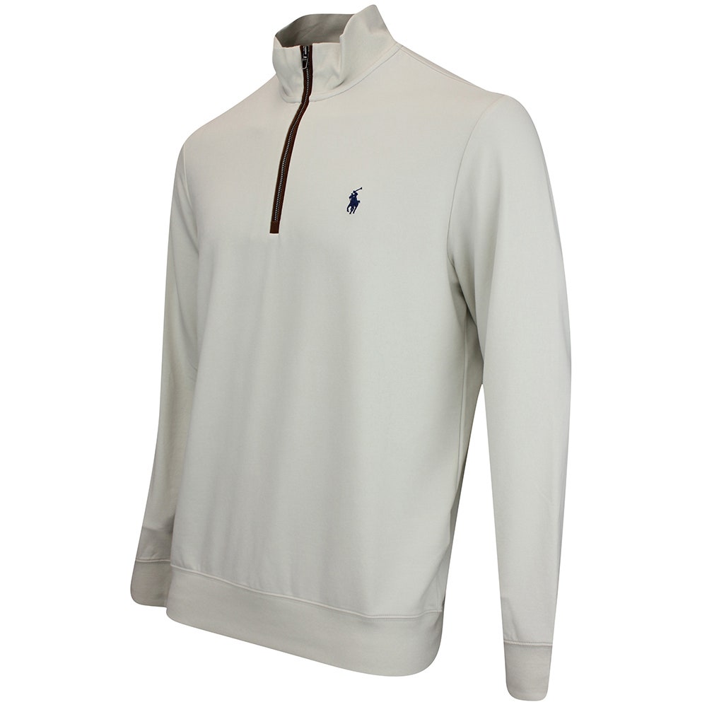 RLX Golf Pullover - Fine Guage Terry QZ - Stone Pebble FA25