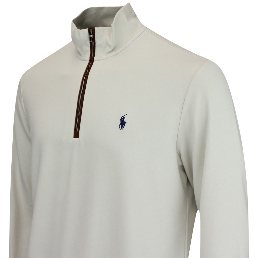 RLX Golf Pullover - Fine Guage Terry QZ - Stone Pebble FA25