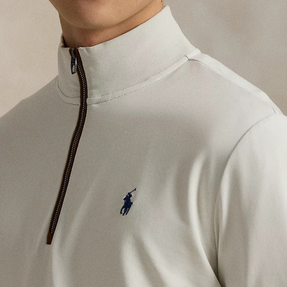 RLX Golf Pullover - Fine Guage Terry QZ - Stone Pebble FA25