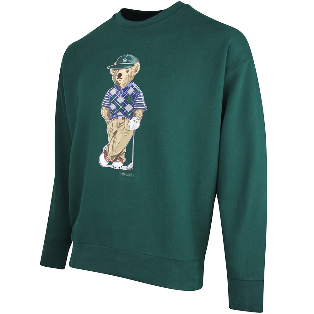 RLX Golf Pullover - Heavyweight Bear Logo CN - Refined Green SS26