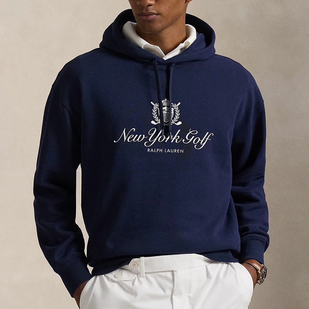 RLX Golf Pullover - Heavyweight Terry Hoodie - Refined Navy SS26