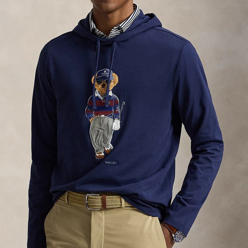 RLX Golf Pullover - NY Bear Logo Hoodie - Refined Navy AW26