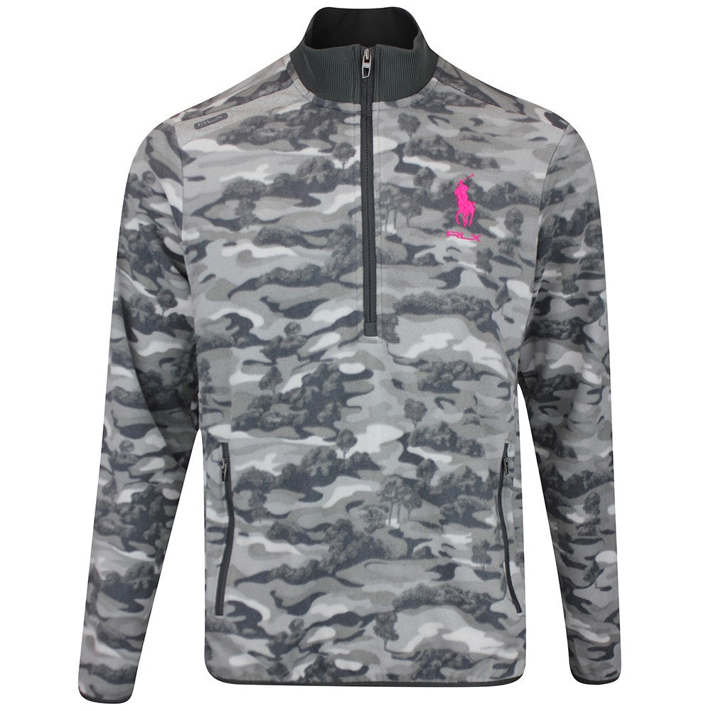 RLX Golf Pullover - RL Tour Pro Logo Brushed Fleece - Dawn Camo FA25