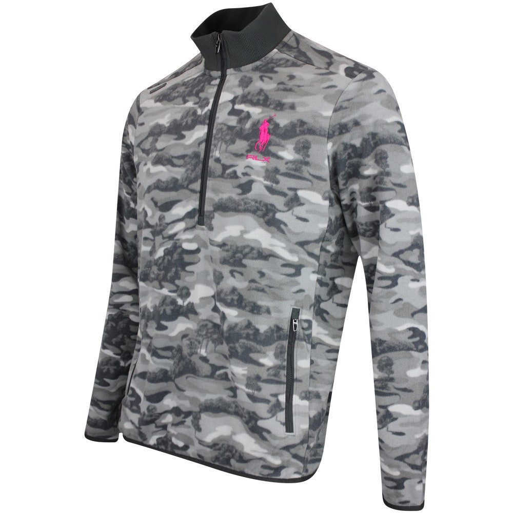 RLX Golf Pullover - RL Tour Pro Logo Brushed Fleece - Dawn Camo FA25