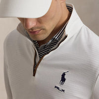 RLX Golf Pullover - RL Tour Pro Logo Heather QZ - Ceramic White AW26
