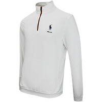 RLX Golf Pullover - RL Tour Pro Logo Heather QZ - Ceramic White AW26