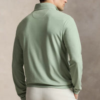 RLX Golf Pullover - RL Tour Pro Logo Heather QZ - Light Green AW26