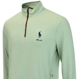 RLX Golf Pullover - RL Tour Pro Logo Heather QZ - Light Green AW26