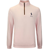RLX Golf Pullover - RL Tour Pro Logo Heather QZ - Powder Pink AW26