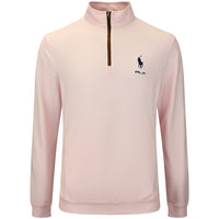 RLX Golf Pullover - RL Tour Pro Logo Heather QZ - Powder Pink AW26