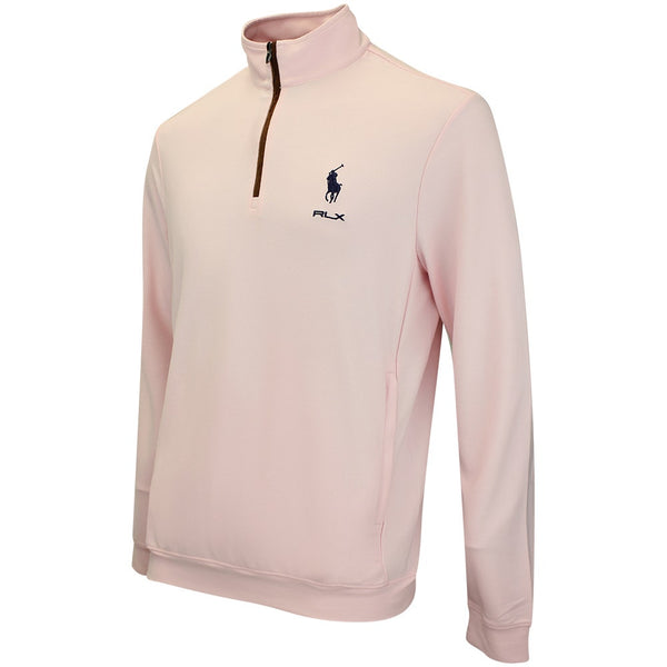 RLX Golf Pullover - RL Tour Pro Logo Heather QZ - Powder Pink AW26