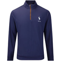 RLX Golf Pullover - RL Tour Pro Logo Heather QZ - Refined Navy AW26