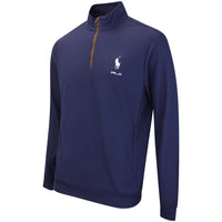 RLX Golf Pullover - RL Tour Pro Logo Heather QZ - Refined Navy AW26