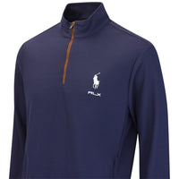 RLX Golf Pullover - RL Tour Pro Logo Heather QZ - Refined Navy AW26