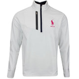 RLX Golf Pullover - RL Tour Pro Logo Lux Jersey - White - Pink FA25
