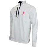 RLX Golf Pullover - RL Tour Pro Logo Lux Jersey - White - Pink FA25