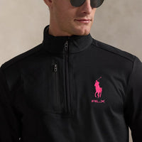 RLX Golf Pullover - RL Tour Pro Logo Lux QZ - Black - Fuchsia SS26