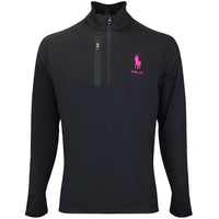 RLX Golf Pullover - RL Tour Pro Logo Lux QZ - Black - Fuchsia SS26