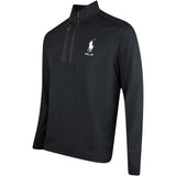 RLX Golf Pullover - RL Tour Pro Logo Lux QZ - Black - White SS26