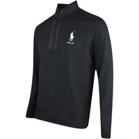 RLX Golf Pullover - RL Tour Pro Logo Lux QZ - Black - White SS26