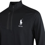 RLX Golf Pullover - RL Tour Pro Logo Lux QZ - Black - White SS26