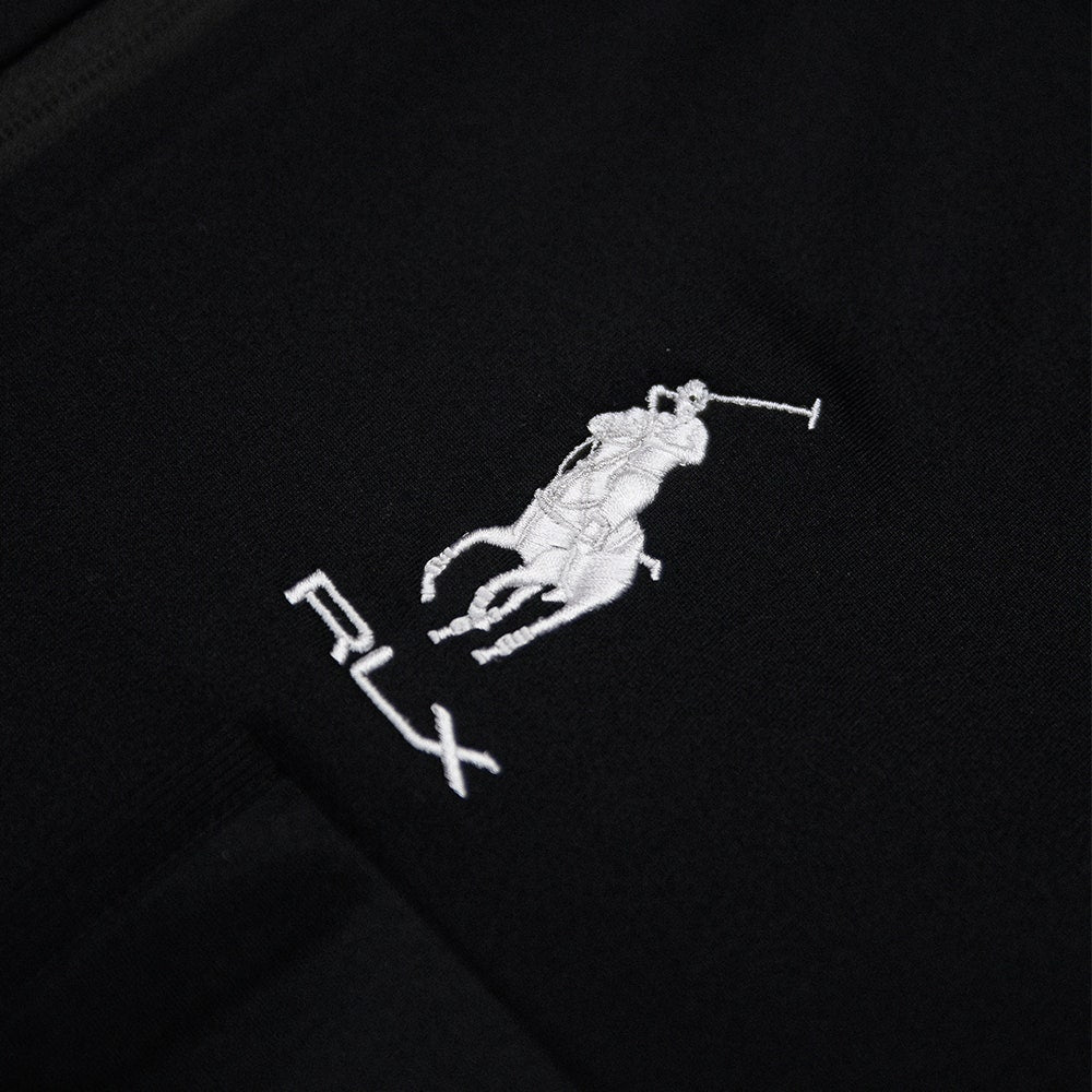 RLX Golf Pullover - RL Tour Pro Logo Lux QZ - Black - White SS26