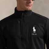 RLX Golf Pullover - RL Tour Pro Logo Lux QZ - Black - White SS26
