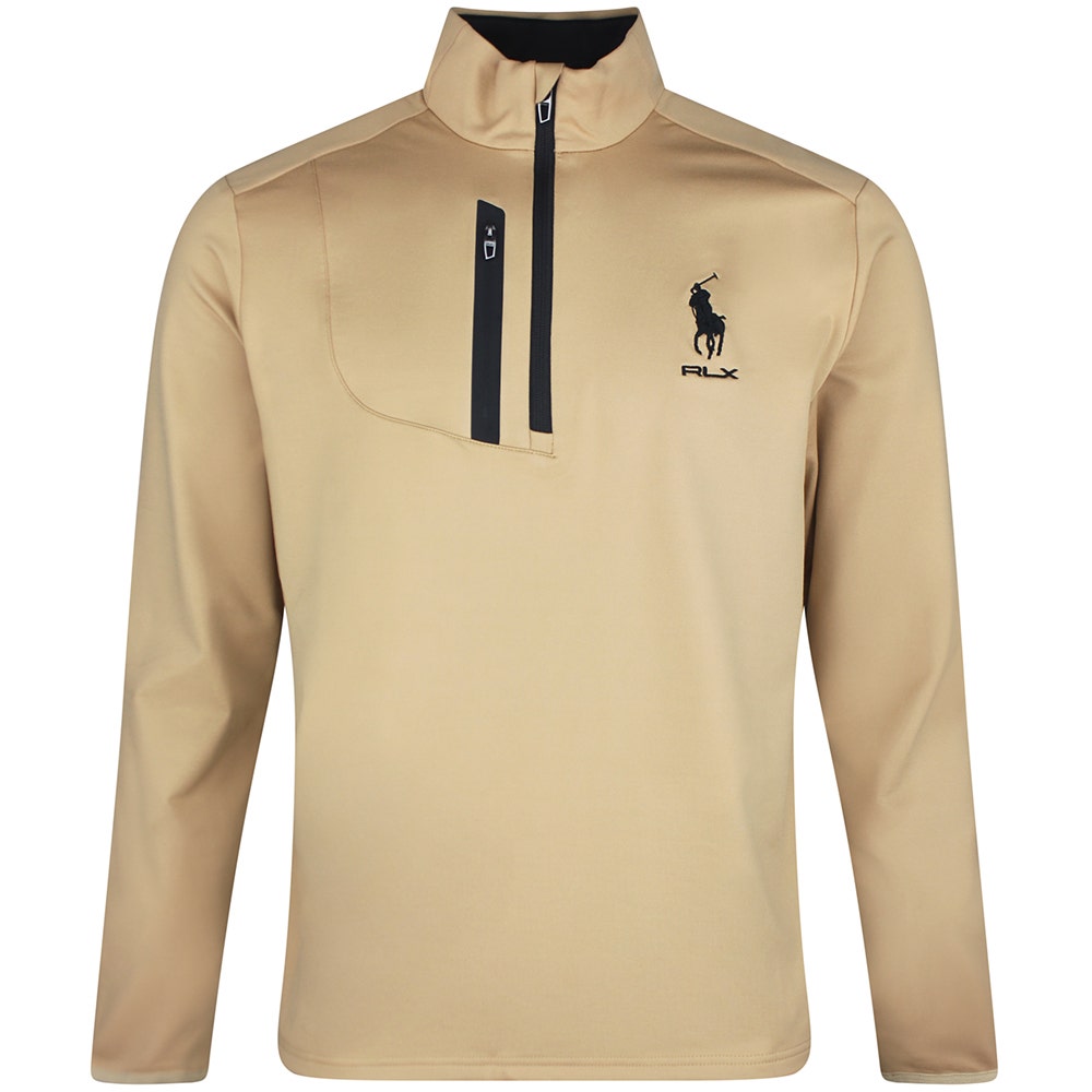 RLX Golf Pullover - RL Tour Pro Logo Lux QZ - C. Camel SS26