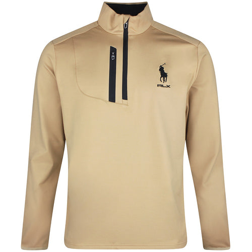RLX Golf Pullover - RL Tour Pro Logo Lux QZ - C. Camel SS26