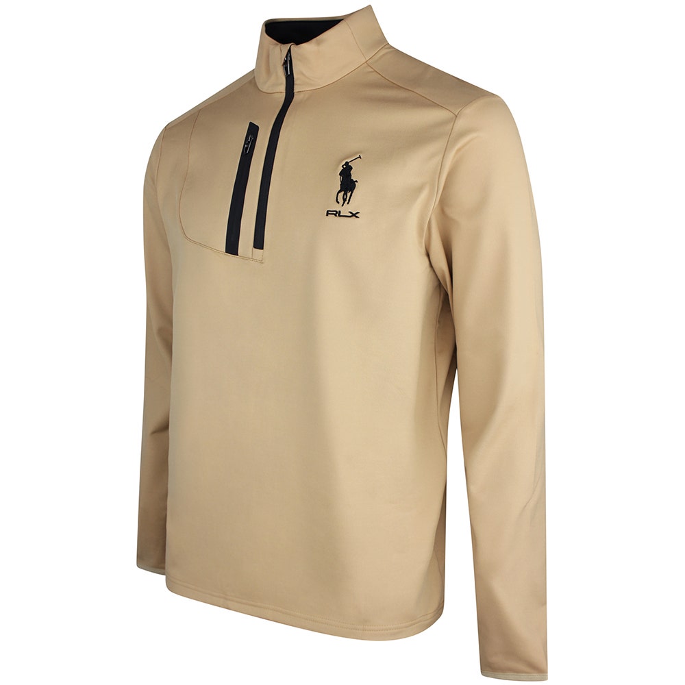 RLX Golf Pullover - RL Tour Pro Logo Lux QZ - C. Camel SS26