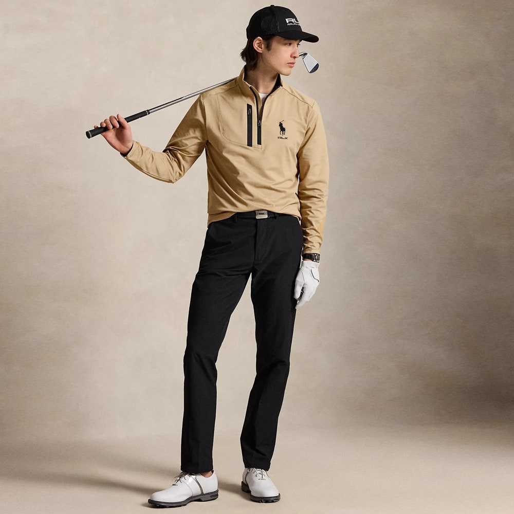 RLX Golf Pullover - RL Tour Pro Logo Lux QZ - C. Camel SS26