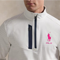 RLX Golf Pullover - RL Tour Pro Logo Lux QZ - C. White - Fuchsia SS26