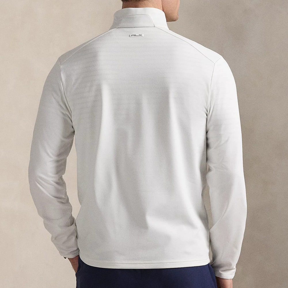 RLX Golf Pullover - RL Tour Pro Logo Lux QZ - C. White - Navy SS26