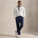 RLX Golf Pullover - RL Tour Pro Logo Lux QZ - C. White - Navy SS26