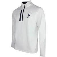 RLX Golf Pullover - RL Tour Pro Logo Lux QZ - C. White - Navy SS26