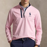 RLX Golf Pullover - RL Tour Pro Logo Lux QZ - Carmel Pink SS26