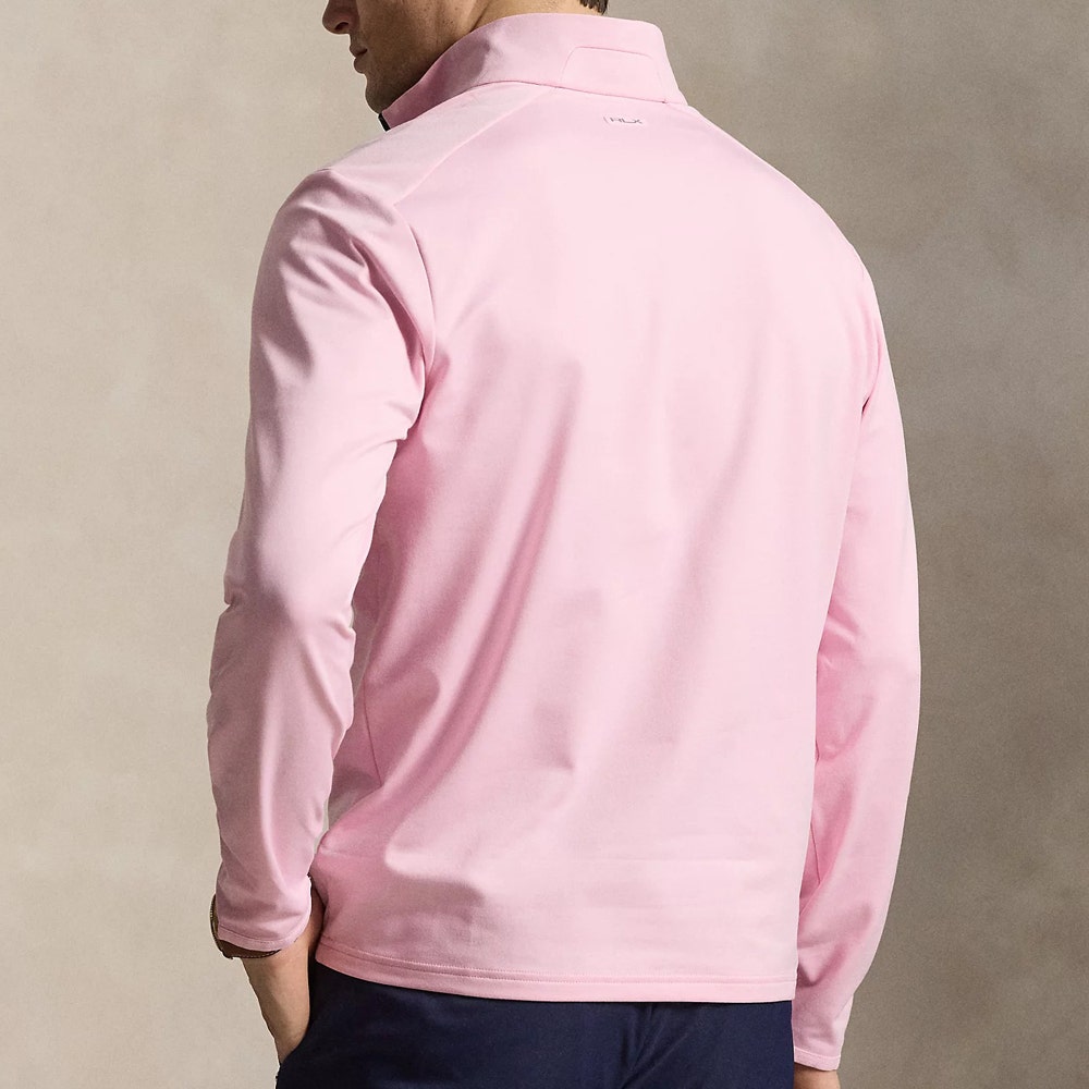 RLX Golf Pullover - RL Tour Pro Logo Lux QZ - Carmel Pink SS26