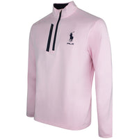 RLX Golf Pullover - RL Tour Pro Logo Lux QZ - Carmel Pink SS26