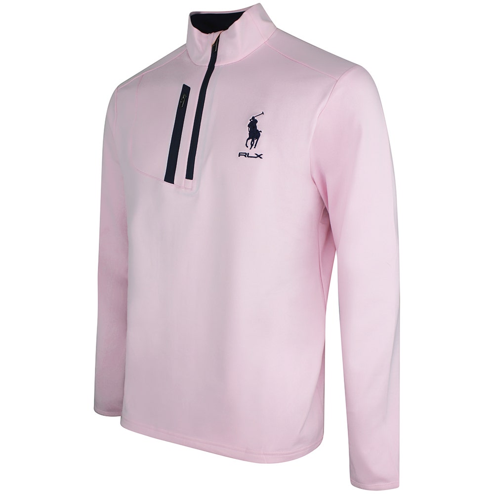 RLX Golf Pullover - RL Tour Pro Logo Lux QZ - Carmel Pink SS26