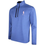RLX Golf Pullover - RL Tour Pro Logo Lux QZ - Fog Blue SS26