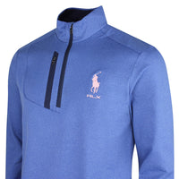 RLX Golf Pullover - RL Tour Pro Logo Lux QZ - Fog Blue SS26
