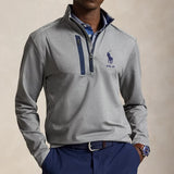 RLX Golf Pullover - RL Tour Pro Logo Lux QZ - M. Grey Heather AW26
